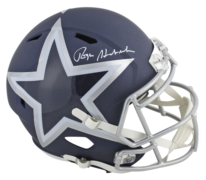 Roger Staubach Signed Full-Sized Amp Speed Style Dallas Cowboys Helmet (Beckett/BAS)