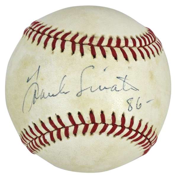 Frank Sinatra Rare Vintage Signed ONL Baseball (JSA)