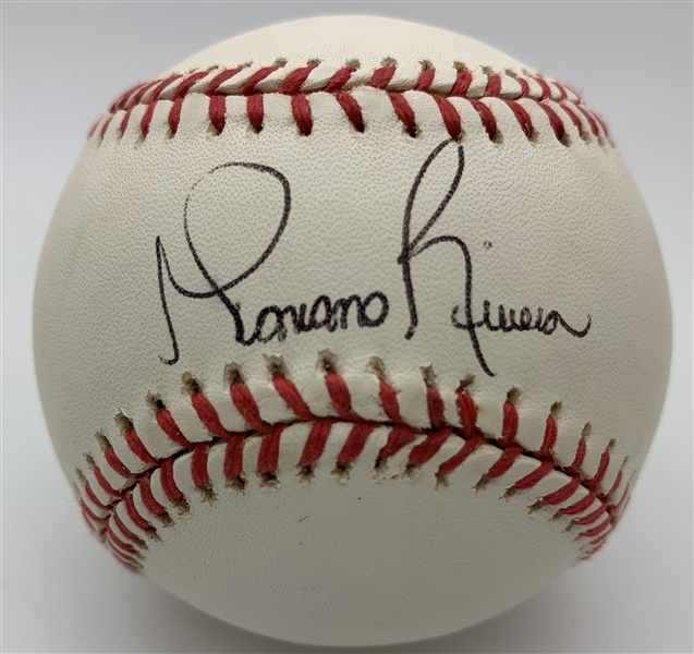 Mariano Rivera Vintage Rookie-Era Signed OAL Budig Baseball (Beckett/BAS)