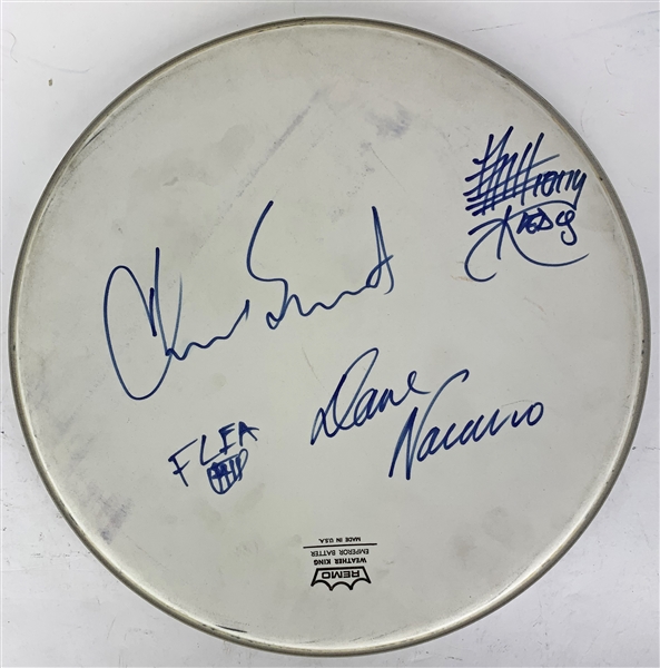 Red Hot Chili Peppers Group Signed REMO Drum Head w/ 4 Members! (Beckett/BAS)