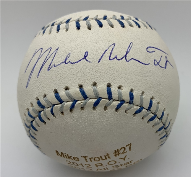 Mike Nelson Trout Signed Full-Name 2012 All Star OML Baseball (MLB)