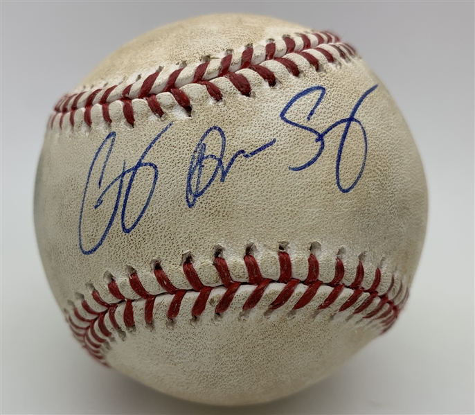 Corey Seager Signed & Game Used 2016 OML Baseball During 1st Rookie HR Game! (PSA/DNA & MLB)