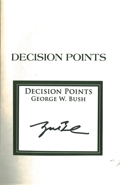 President George W. Bush Signed "Decision Points" Book (Beckett/BAS Guaranteed)