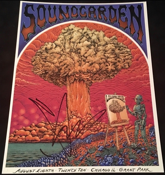 Soundgarden: Chris Cornell Signed 11" x 14" 2010 Lollapalooza Print (ACOA)
