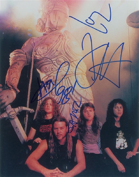 Metallica Group Signed 11" x 14" Color Photograph (Newstead Lineup)(John Brennan Collection)(Beckett/BAS Guaranteed)