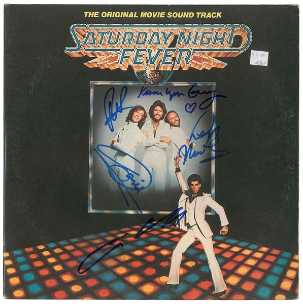 "Saturday Night Fever" Soundtrack Album Signed by The Bee Gees, John Travolta & Karen Lynn Gourney (John Brennan Collection)(Beckett/BAS Guaranteed)