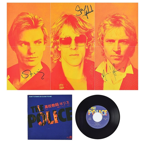 The Police Group Signed "Dont Stand So Close to Me" Japanese Import 45 RPM Album (John Brennan Collection)(Beckett/BAS Guaranteed)