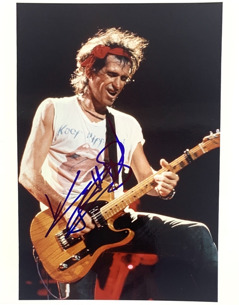 The Rolling Stones: Keith Richards In-Person Signed 8" x 10" Color Photo (John Brennan Collection)(Beckett/BAS Guaranteed)