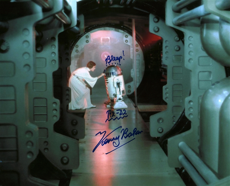 Kenny Baker Signed 11" x 14" R2-D2 Photograph (Beckett/BAS Guaranteed)
