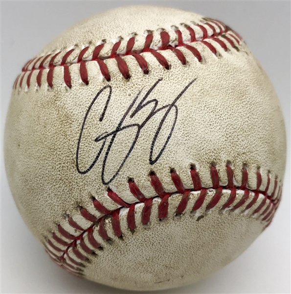 Corey Seager Game Used & Signed 2016 Rookie OML Baseball From 2-4 2 RBI Game (MLB & JSA)