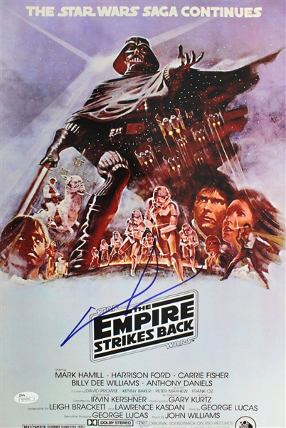 George Lucas Signed 12" x 18" Poster Print from "The Empire Strikes Back" (JSA)