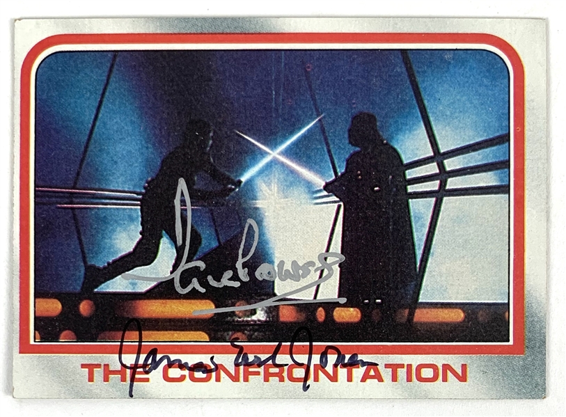 Darth Vader: James Earl Jones & David Prowse Signed 1980 Topps ESB Card #106 - The Confontation (Beckett/BAS Guaranteed)(Steve Grad Collection)