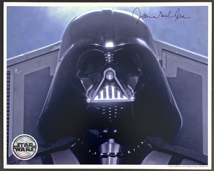 Darth Vader: James Earl Jones Signed 8" x 10" Color Photo from "Revenge of the Sith" (#2)(Official Pix)(Beckett/BAS Guaranteed)(Steve Grad Collection)