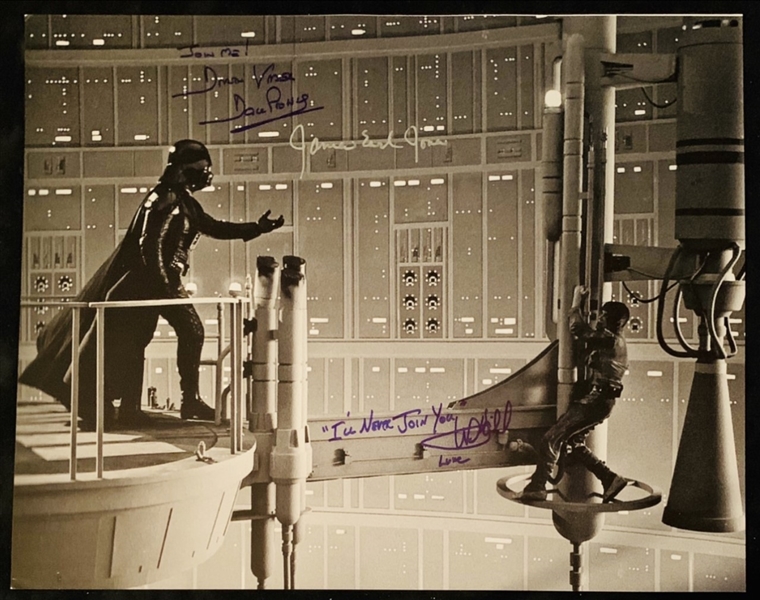 Star Wars Multi-Signed & Inscribed 16" x 20" Photo from "The Empire Strikes Back" w/ Hamill, Jones & Prowse! (ACOA)(Beckett/BAS Guaranteed)