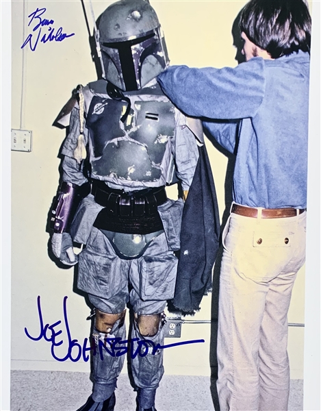 Boba Fett: Joe Johnston & Bruce Nicholson Dual Signed 8" x 10" Color Photo (Beckett/BAS Guaranteed)(Steve Grad Collection)
