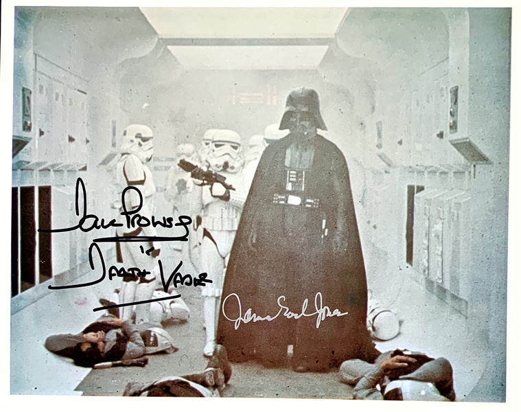 Darth Vader: James Earl Jones & David Prowse Signed "Tantive Hallway" 8 x 10 Color Photo (Beckett/BAS Guaranteed)(Steve Grad Collection)