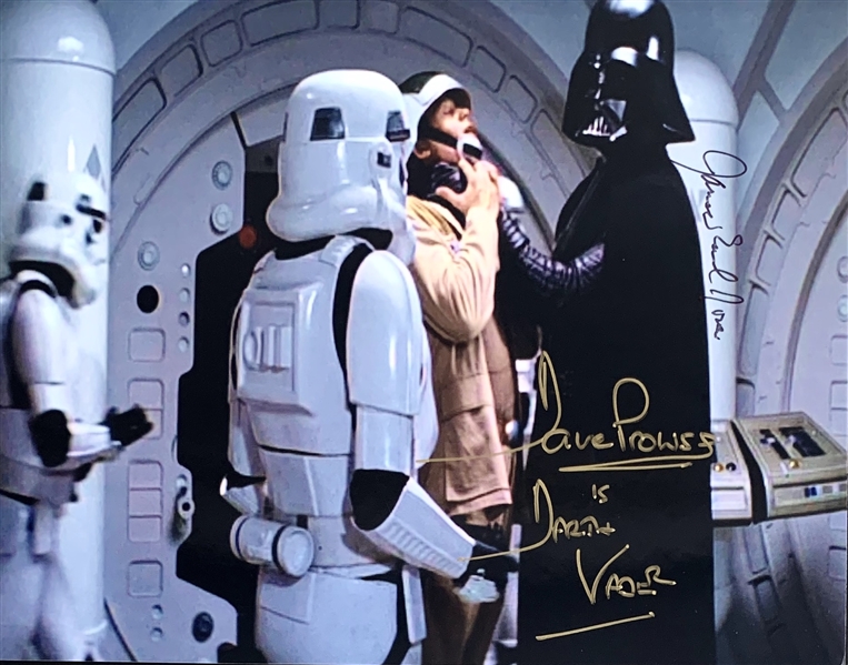 Darth Vader: James Earl Jones & David Prowse Dual Signed 8" x 10" Photo from "A New Hope" (Tantive Scene)(Beckett/BAS Guaranteed)(Steve Grad Collection)