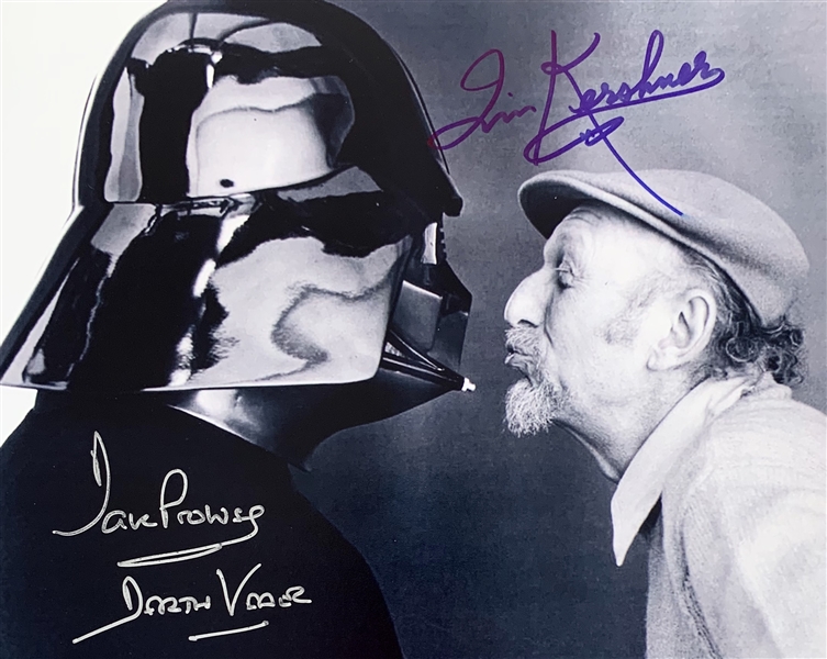 The Empire Strikes Back: Irvin Kershner & David Prowse Dual Signed 8" x 10" Photo (Beckett/BAS Guaranteed)(Steve Grad Collection)