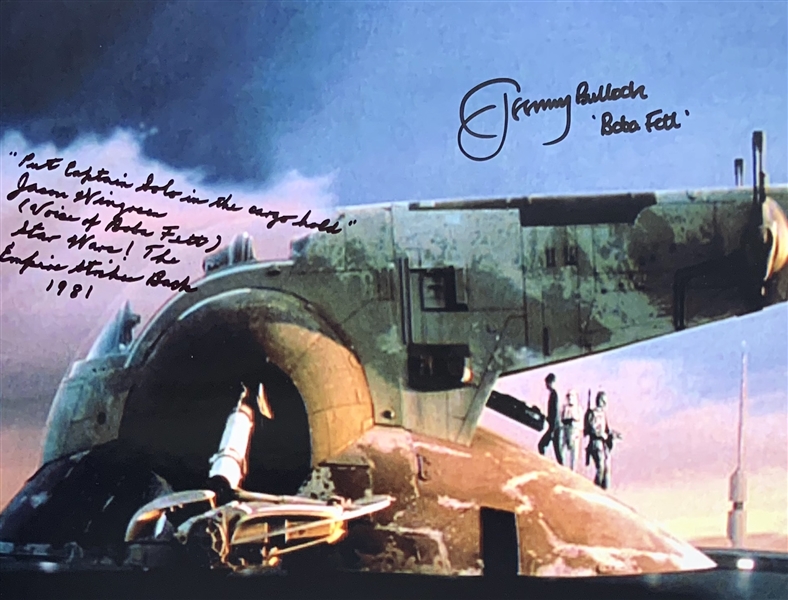 Boba Fett: Jeremy Bulloch & Jason Wingreen Signed and Uniquely Inscribed 8" x 10" Color Photo from "ESB" (Beckett/BAS Guaranteed)(Steve Grad Collection)