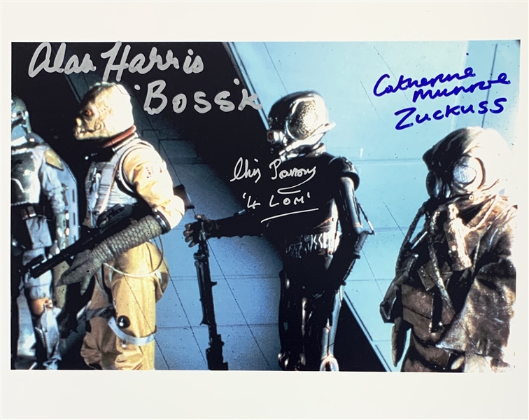 ESB: Bounty Hunters Cast Signed 8" x 10" Photo with Harris, Parsons & Munroe (Beckett/BAS Guaranteed)(Steve Grad Collection)