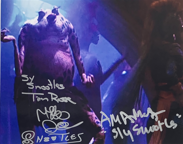"Sy Snootles" Rare Signed 8" x 10" Color Photo with Pupeteers & Voice of Sy! (Beckett/BAS Guaranteed)(Steve Grad Collection)