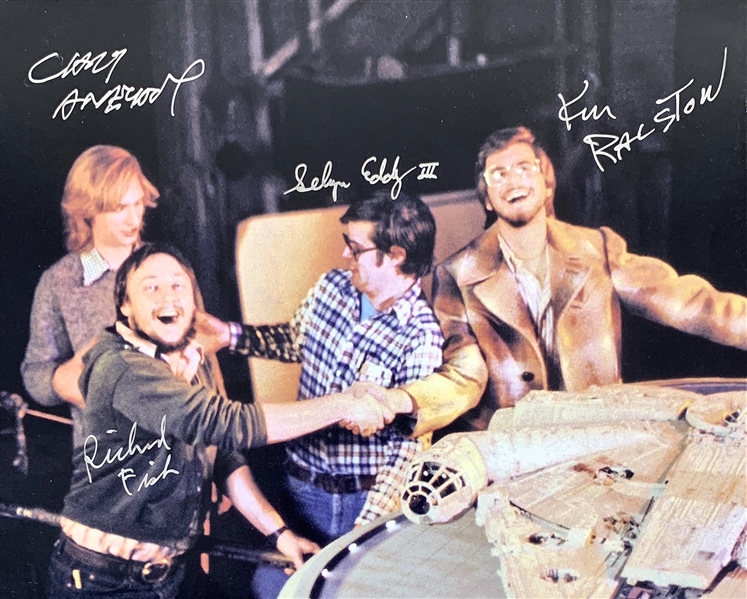 The Empire Strikes Back: Optical Effects Wizards Signed 8" x 10" Photo w/Ralston, Eddy, Fish & Anderson (Beckett/BAS Guaranteed)(Steve Grad Collection)