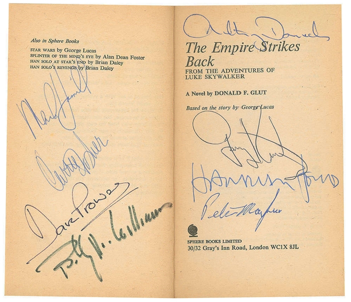 Star Wars Vintage Cast Signed "The Empire Strikes Back" Book w/ 9 Signatures! (Beckett/BAS)