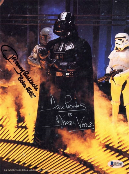 Jeremy Bulloch & Dave Prowse Dual Signed 8" x 11" Photograph (Beckett/BAS)