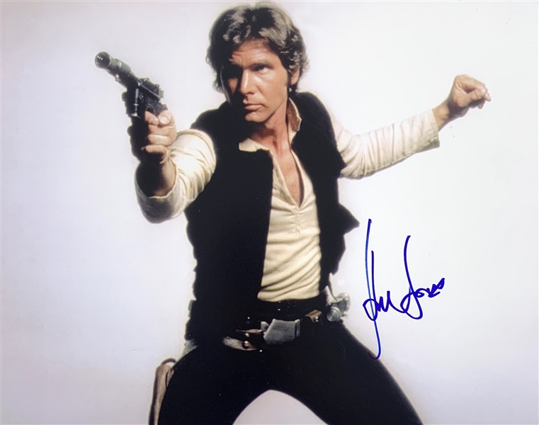 Harrison Ford Superb Signed 11" x 14" Color Photo as Han Solo (Beckett/BAS Guaranteed)(Steve Grad Collection)