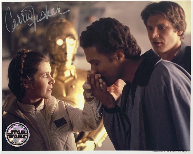 Carrie Fisher Signed 8" x 10" Color Photo from "The Empire Strikes Back" (Beckett/BAS Guaranteed)(Steve Grad Collection)