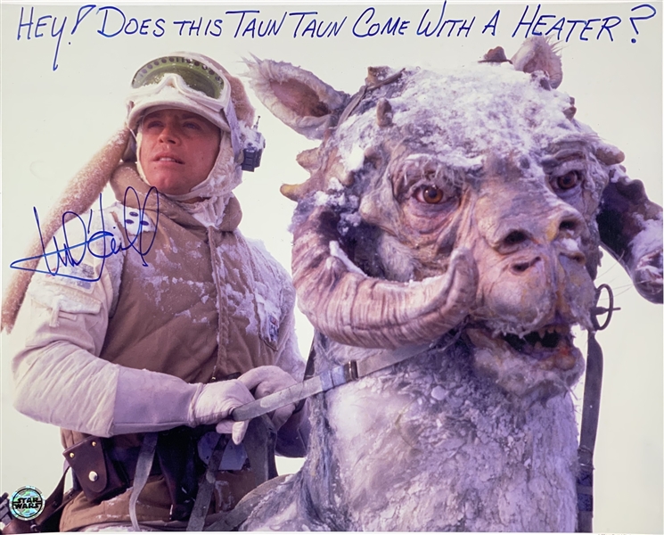 Mark Hamill Signed 16" x 20" Color Photo from "The Empire Strikes Back" with Rare Lengthy Inscription (Official Pix)(Beckett/BAS Guaranteed)(Steve Grad Collection)