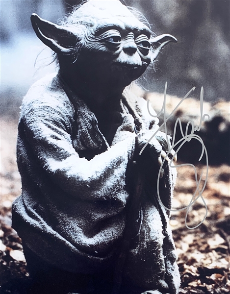 Yoda: Frank Oz Desirable Signed 11" x 14" Color Photograph (Beckett/BAS Guaranteed)(Steve Grad Collection)