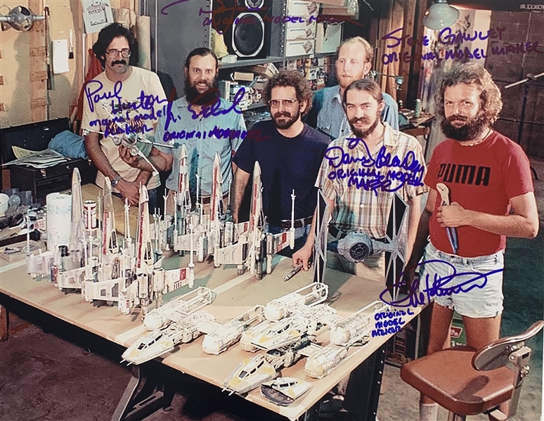 ILM Model Makers Signed & Inscribed 11" x 14" Color Photo with 6 Signatures (Beckett/BAS Guaranteed)(Steve Grad Collection)