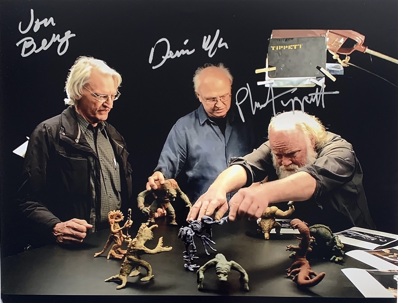 The Force Awakens: Hologram Chess Designers 11" x 14" Color Photo Signed by Tippett, Muren & Berg (Beckett/BAS Guaranteed)(Steve Grad Collection)