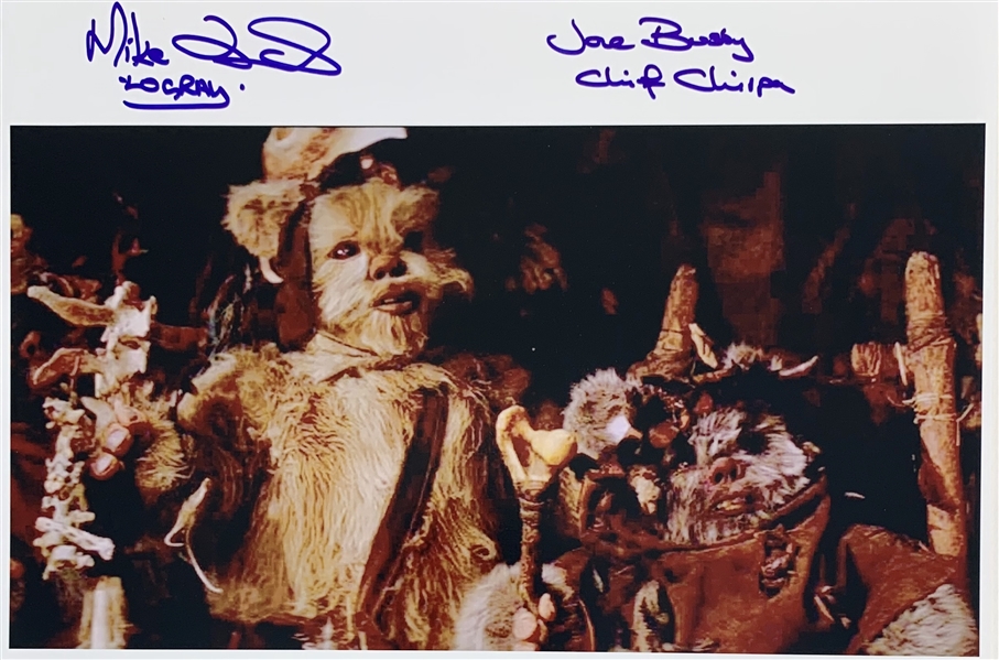 Ewoks: Mike Edmonds & Jane Busby Rare Dual Signed 11" x 14" Color Photo from "ROTJ" (Beckett/BAS Guaranteed)(Steve Grad Collection)