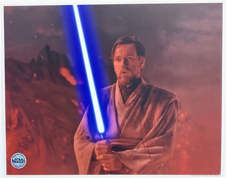 Ewan McGregor Signed 11" x 14" Color Photo from "Revege of the Sith" (Official Pix)(Beckett/BAS Guaranteed)(Steve Grad Collection)