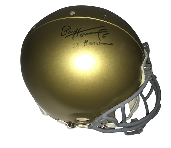 Paul Hornung Signed Notre Dame Full Size Replica Helmet (JSA)