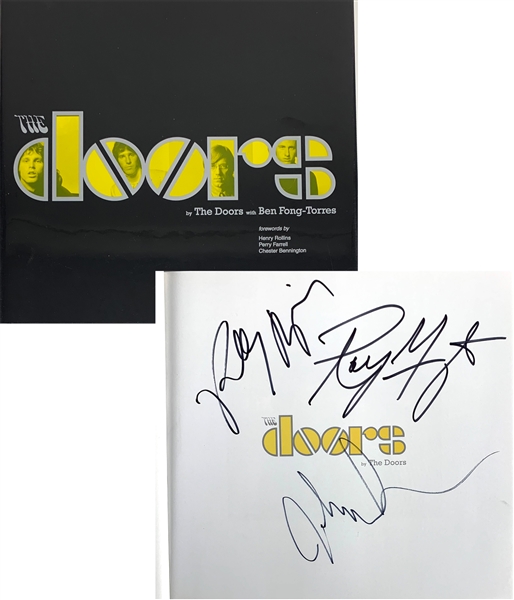 The Doors Rare Signed Hardcover First Edition Book "The Doors by The Doors" (Beckett/BAS)