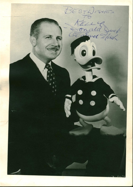 Clarence Nash Signed 5" x 7" Black & White Donald Duck Photograph (Beckett/BAS)