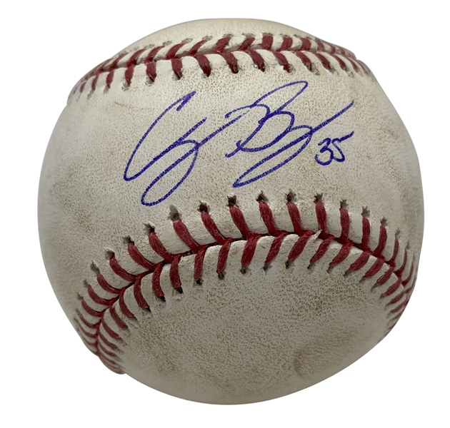 Cody Bellinger Signed & Game Used 2019 MVP Baseball - Pitched To Bellinger! (MLB & PSA/DNA)