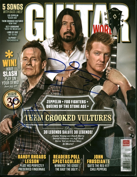 The Crooked Vultures Signed Guitar Magazine w/ Grohl, Jones & Others! (Beckett/BAS Guaranteed)