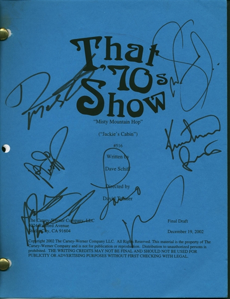 That 70s Show Cast Signed "Misty Mountain Hop" Script (Beckett/BAS)