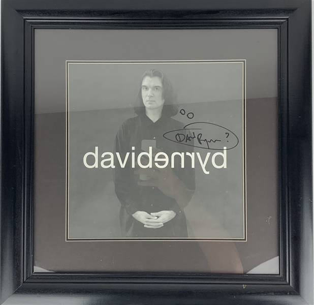 David Byrne Signed & Framed Album Flat(REAL/Epperson)