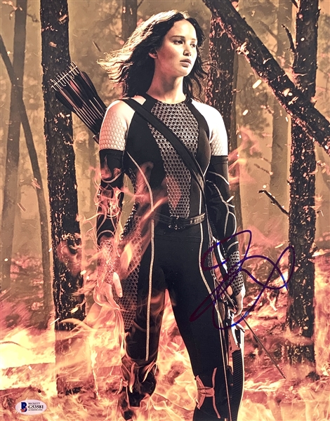 Jennifer Lawrence Signed 11" x 14" Color Photo from "The Hunger Games" (Beckett/BAS)