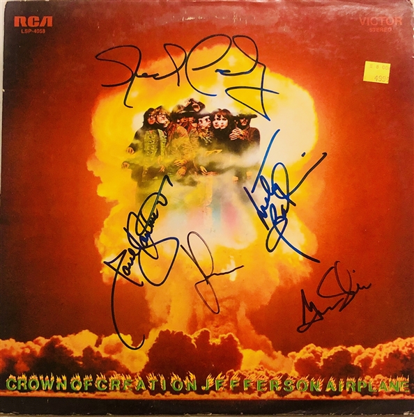 Jefferson Airplane Group Signed "Crown of Creation" Record Album (John Brennan Collection)(Beckett/BAS Guaranteed)