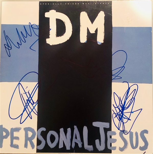 Depeche Mode Group Signed "Personal Jesus" 12-Inch Single Album (John Brennan Collection)(Beckett/BAS Guaranteed)