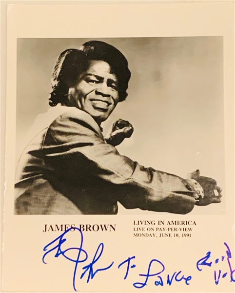 James Brown Signed & Inscribed 8" x 10" Publicity Photograph (John Brennan Collection)(Beckett/BAS Guaranteed)