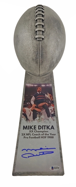 Mike Ditka Signed Vince Lombardi Championship Replica Trophy (Beckett/BAS)