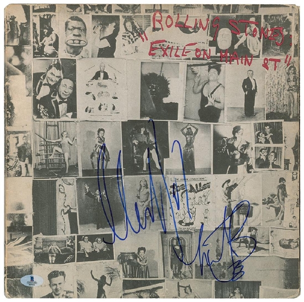 The Rolling Stones: Charlie Watts & Mick Taylor Signed "Exile on Main Street" Record Album (John Brennan Collection)(Beckett/BAS Guaranteed)