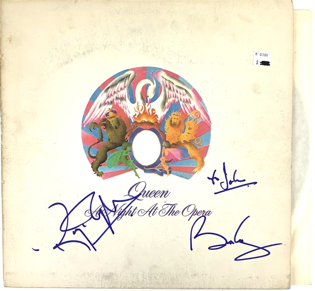Queen: Brian May & Roger Taylor Signed "A Night At the Opera" Record Album (John Brennan Collection)(Beckett/BAS Guaranteed)